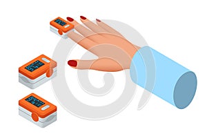 Isometric Portable Pulse Oximetry, Pulse Oximeter Fingertip. Pulse oximetry is a noninvasive method for monitoring a photo