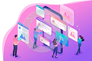 Isometric Process of Creating Application Design