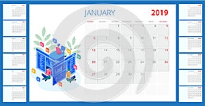 Isometric programmer coding new project. Web Development and Programming Skills for website. WEB Banner illustration