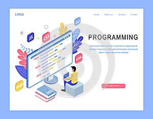 Isometric Programming landing page design