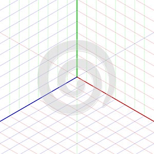 Isometric projection background