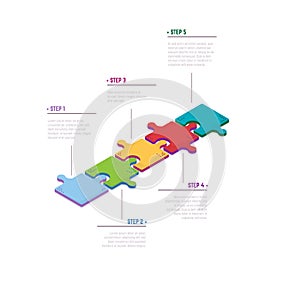 Isometric puzzele concept