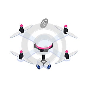 Isometric Quadrocopter Illustration