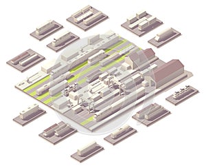 Isometric railroad yard