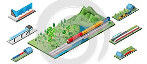 Isometric Railway Transport Concept