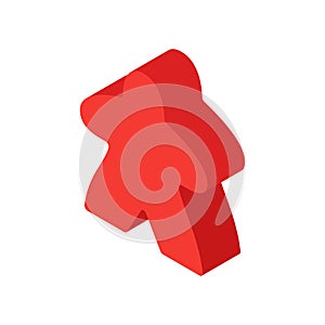 Isometric red meeple vector illustration