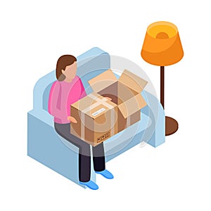 Isometric Relocation Icon