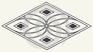 Isometric Repeating Diamond Pattern: Structured Abstract Design, vector design Generative AI