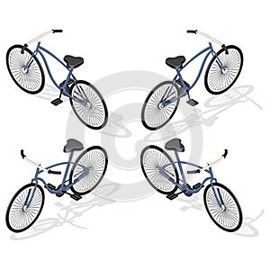 Isometric retro bicycle photo