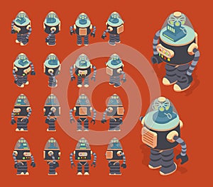 Isometric retro robot