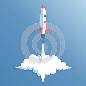 Isometric rocket launch