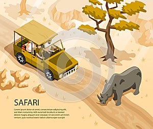 Isometric Safari Illustration