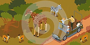 Isometric Safari Ride Composition