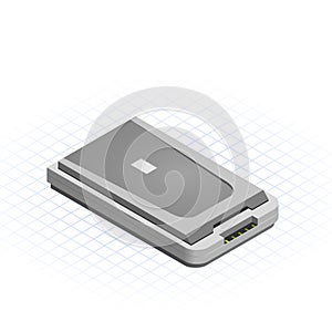 Isometric Scanner Vector Illustration