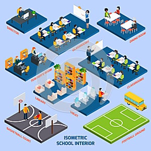 Isometric School Interior