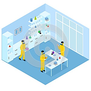 Isometric Science Research Concept