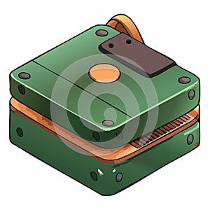 Isometric SciFi Power Core Device Illustration