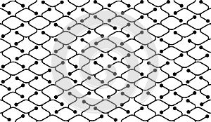 Isometric seamless pattern. Net lines background.