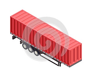 Isometric Semitrailer Illustration