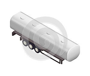 Isometric Semitrailer Illustration