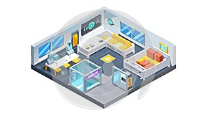 Isometric Server Room Interior Ã¢â¬' Digital Infrastructure IT Solutions, vector design Generative AI