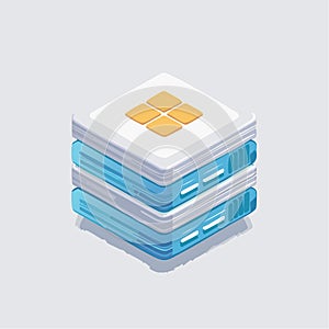 Isometric Server Stack for Data Hosting