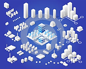 Isometric set module city