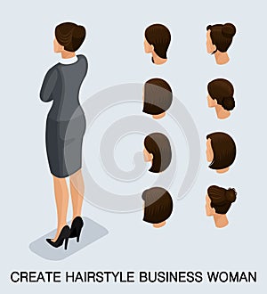 Isometric Set Women`s Haircuts