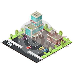 Isometric Shopping Center Template