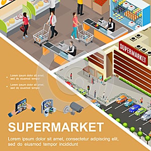 Isometric Shopping Mall Concept photo