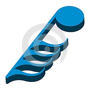 Isometric sixty-fourth musical note