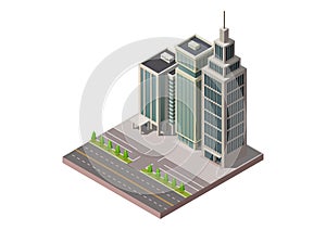 Isometric Skyscrapers offices building