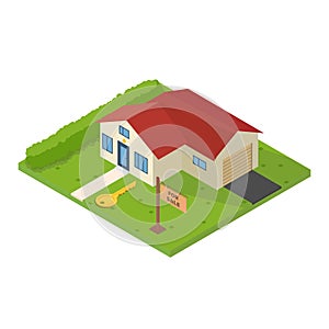 Isometric small house for rent