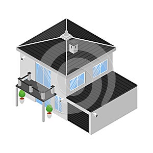 Isometric Smart Home Vector Illustration