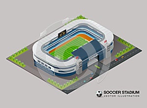 Isometric soccer stadium