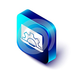 Isometric Software, web development, programming concept icon isolated on white background. Programming language and