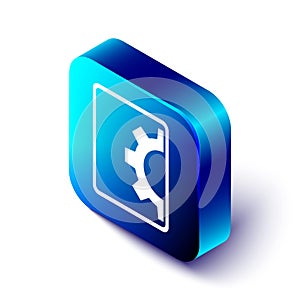 Isometric Software, web development, programming concept icon isolated on white background. Programming language and