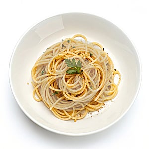 Isometric spaghetti isolated on white background