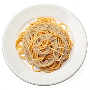 Isometric spaghetti isolated on white background