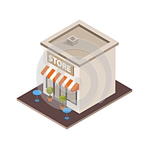 Isometric Store Front Composition