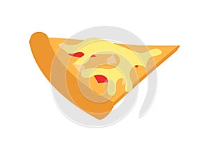 Isometric Pizza Slice Composition