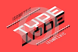 Isometric style font photo