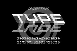 Isometric style font photo