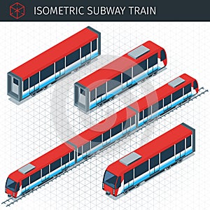 Isometric subway train