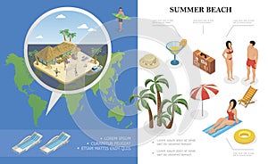 Isometric Summer Holiday Concept