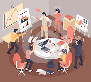 Isometric Team Conflict Concept