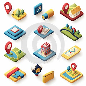 Isometric Technology Icons Set
