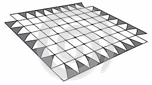 Isometric Tiled Grid Pattern Vector, Modern Geometric Floor, vector design Generative AI