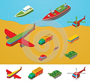 Isometric Transportation collection