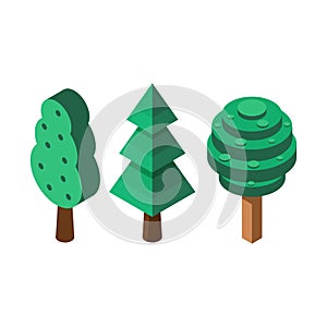 Isometric Tree Icons